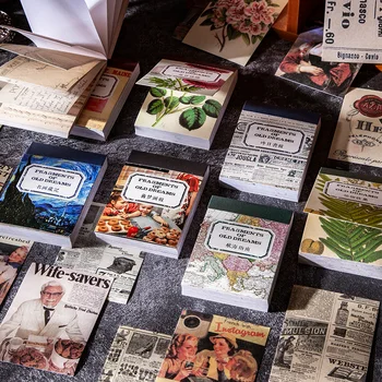 50 Gab./komplekts Vintage Augu Ziedu Kartes Dekoratīvās Uzlīmes Scrapbooking Diy Stick Uzlīmi Dienasgrāmata Kancelejas preces Albuma Vēstnesis Uzlīmes