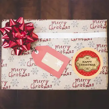 500pcs Priecīgus Ziemassvētkus Roku darbs Uzlīmi, Karte Kārbas Iepakojumā Santa Paldies Etiķetes Blīvējuma Uzlīmes, Kāzu Dekori Grupa Krājumi