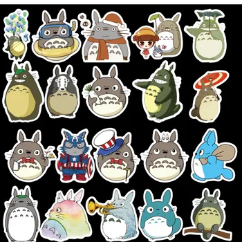 50gab Kawaii Anime Totoro Karikatūra Uzlīmes Skeitborda Ledusskapis Ģitāra Klēpjdatoru Motociklu Ceļojumu Bagāžas Ūdensnoturīgas Uzlīmes
