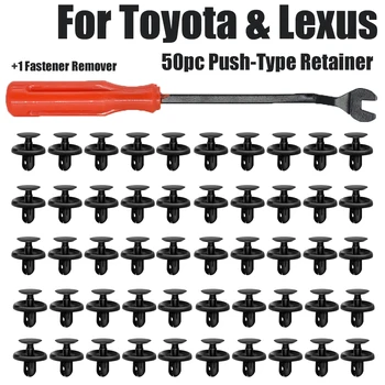 50gab Toyota Lexus 7mm Caurumu Dia Push Turētājs Kniedes Bampers Spārns Segtu Fiksētās Skavas, Auto Durvju Apdares Panelis Klipi, Auto Stiprinājums