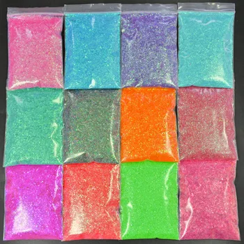 50Grams Nail Art Glitter Violeta Chunky varavīksnes krāsās,12 Krāsu Nelegālo Nagus Vizuļi Pārslas Akrila Manikīrs Apdares Rīks#PD168