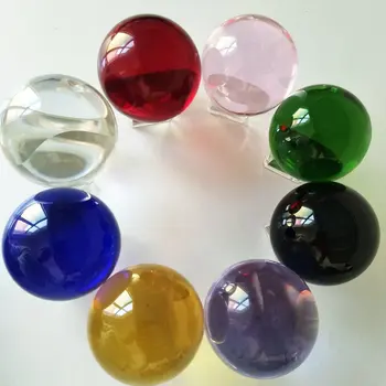 50mm Krāsains Kristāla Stikla bumbu Burvju Bumbu Pasaulē Fotogrāfija Apdare Kristāla Amatniecības Dāvanu