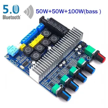 50W+50W Bluetooth 5.0 liela Jauda Audio Pastiprinātāju Valdes TPA3116 Audio Modulis 2.1 Skaņas Kanālu Bass Super Bass Digi Amp