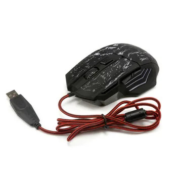 5500DPI 7 Pogas, 7 Krāsas, LED Apgaismojums Optiskā USB Vadu Peli Spēlētājs Pelēm, Klēpjdatoru, Datoru Peles Gaming Mouse Pro Gamer