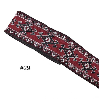 5cm 7 Metri/Rullis Vintage Etniskā Žakarda Pinumu Krāsaina Poliestera Lente Mājas Tekstila DIY Apģērba Apdare Šūšanas Piederumi
