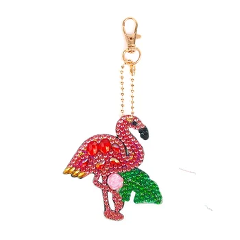 5D DIY Dzīvnieku Flamingo Pilna Urbt Īpašu Dimanta Krāsošana Keychain Sieviešu Soma Kulons Keychains Rotaslietas, Atslēgu, Gredzenu, Ziemassvētku Dāvanas