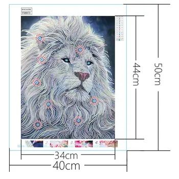 5D DIY Īpašas Formas Dimanta Glezniecības Lauvas krustdūrienu Izšūšanas Komplekti Mozaīkas Dimanta Glezniecības Mājas Sienu Apdare