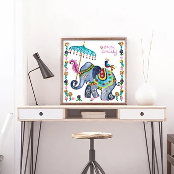 5D DIY īpašas formas dimanta krāsošana dzīvnieku zilonis cross stitch komplekts mozaīka dimanta izšuvumi mājas apdare, krāsošanas dāvanu