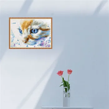 5D jaunu full dimanta karikatūra starpzvaigžņu kaķis dimanta gleznu izšūšana apdare, mājas apdare