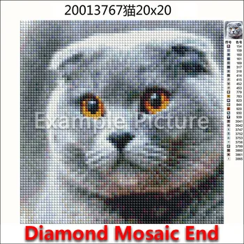 5D Pilnu Kvadrātveida Dimanta gleznu izšūšana krustdūrienā komiksi suns, kaķis putniem, mēness DIY Kārtas Urbt Zīmēšanas mozaīkas L183
