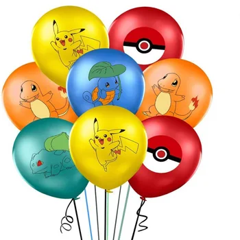 5gab 10pcs 20pcs Karikatūra pokemon Pikachu Hēlija Balonu Children 's Birthday Party Apdare Balonu, Bērnu Rotaļlietu Children 's Day