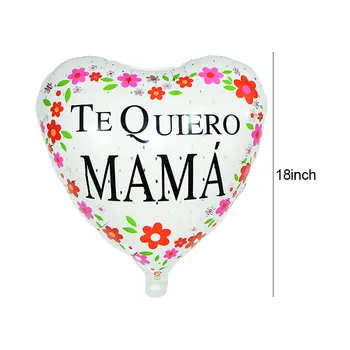 5gab 18inch Sirds Formas Mīlestība spāņu Māte, Folija Baloni, Mātes Diena Globos Dekoru Te Amo Mama Puse Rotājumi Hēlija Balons