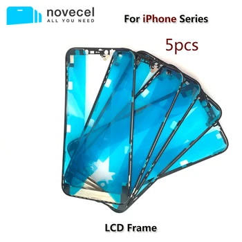 5gab/Daudz Sākotnējo Kvalitāti LCD Bezel Rāmis ar Līmlenti iPhone X Xs XR 11 12 Pro Max Stikla Vidū Rāmja Nomaiņa