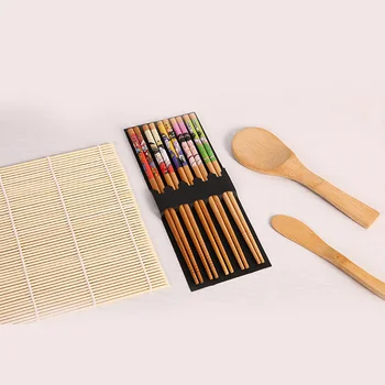 5gab/set Rīsu Pelējuma Suši Pieņemšanas Instrumentu Komplekti DIY Bambusa Suši Maker Set Roll Gatavošanas Rīki rokas Lējuma Japāņu Virtuves Rīks