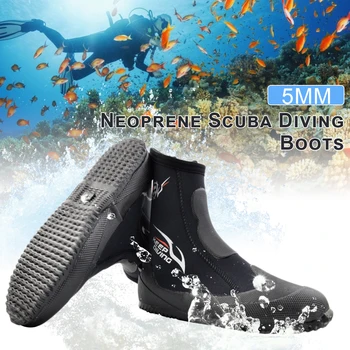 5MM Neoprēna Zābaki Ūdens Kurpes Siltuma daudzstāvu Ūdens Sporta Kubu, Niršanu, Snorkeling Ūdensizturīgs Raftings Vīriešiem un Sievietēm