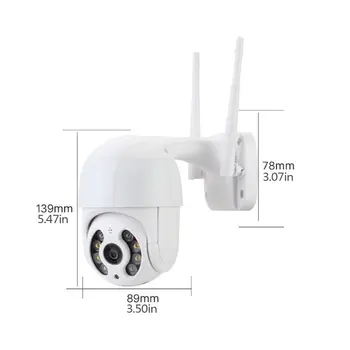 5MP Mini PTZ Wifi Kameru H. 265 Auto Izsekošana ONVIF Bezvadu IP Kamera 4x Digital Zoom AI Cilvēka Noteikšana Duālā Gaismas Avots ICSEE