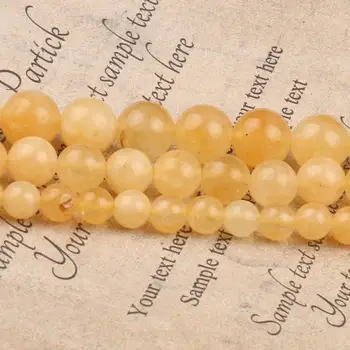 6 8 10mm Dzeltenais Opāls Izgatavots krellītēm Dabisko Apaļo Zaudēt Distances Krelles Rotaslietas Pieņemšanas DIY Aproce Piederumi 15