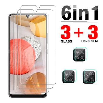 6 In 1 Pilna apdrošināšana Rūdīts Stikls Protector For Samsung Galaxy A42 5G Kameras Objektīva aizsargstikls Par Sansung Sumsung 42 6.6