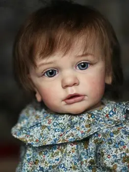 60 CM Nekustamā Touch Gatavais 3D-Krāsas Ādas Atdzimis Baby Toddler Lelle Meiteni Auduma Struktūra Rotaļlietas Reāli Silikonu Princese Dzīvs Bebe