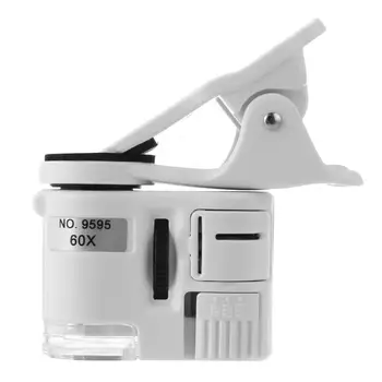 60X Mobilo Telefonu Lupu, Mikroskopu, Tālrunis Universal LED Instruments Makro Objektīvs Optiskā Tālummaiņa Ar Mikro Kameras Optisko Klipu