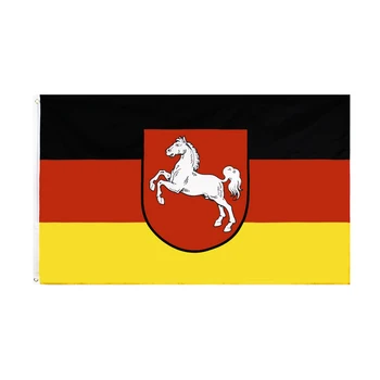 60X90/90X150CM lejassaksija Karoga vācijas Valsts Niedersachsen Banner Dekorēšanai