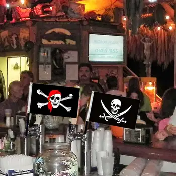 60x90cm Halloween Dekoru UV Izbalināt Izturīgs Haunted House Pirātu Karogu sakrustotiem kauliem Bārs pie Sienas Karājas Galvaskausa Banner KTV Āra Dārza