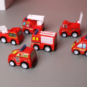 6pcs Automašīnas Modeļa Rotaļlietu Pull Atpakaļ Auto Rotaļlietas Mobilo Transportlīdzekļa Fire Truck Taksometru Modelis Mazulis Mini Automašīnas Zēns Rotaļlietas, Dāvanu Diecasts Rotaļlieta Bērniem