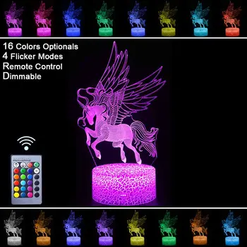 7/16Color 3D ilūziju Ramadāna LED Nakts Apgaismojums, Ramadāna Sākuma Rotājumi Tālvadības Krāsains Lampas Eid Mubarak Ramadāna Laternas