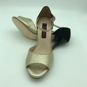 7,5 cm papēža Klasisko Flamenko Deju Apavi, Argentīnas Tango Apavi pratice kurpes kāzu kurpes T6205GLBS Ādas Cieto Zoli