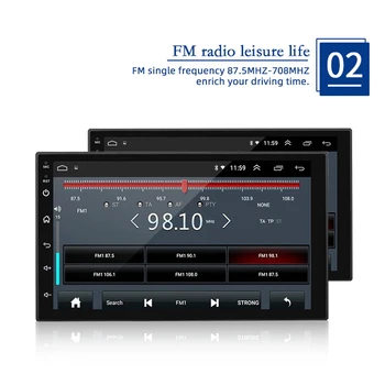 7 Collu 1DIN Android 10 Automašīnas Stereo Radio Carplay Regulēšana Auto Audio GPS Navigācijas Carplay FM AM DSP MP5 Player 2G+32G