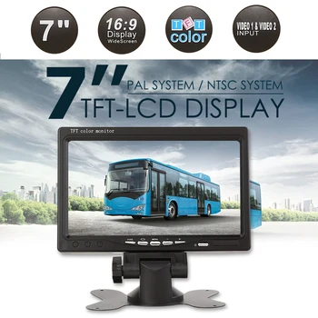 7 Collu Auto Monitors TFT LCD HD Digital 800*480 Ekrāna Veids 2 Video Ieejas Krāsains Atpakaļgaitā Atpakaļskata Kamera, DVD