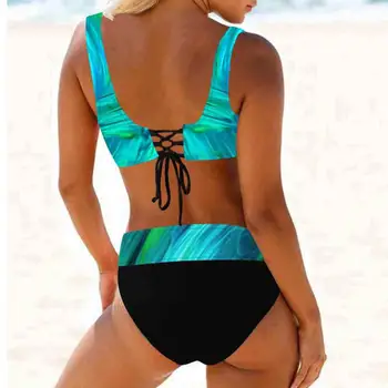 70% Karstā Pārdot Push Up Wrap Cross Krūšturis, Biksītes peldkostīms Peldkostīms Bikini Komplekts Beachwear peldbaseina