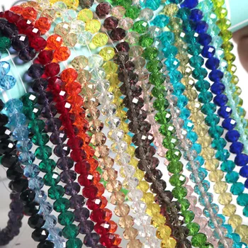 70pcs/daudz Krāsaini Caurspīdīga Kristāla Rotaslietas DIY Pērles 8mm Ovāls Saskaras Stikla Zaudēt Distances Krelles Rotaslietas Pieņemšanas Materiāli