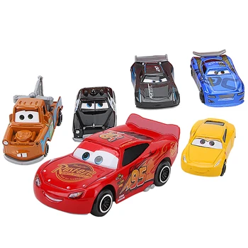 7PCS/Komplekts Disney Pixar Auto 3 Zibens McQueen Jackson Vētra Mack Tēvocis Truck 1:55 Lējumiem Metāla Auto Modelis Rotaļlieta Puika Ziemassvētku Dāvanu