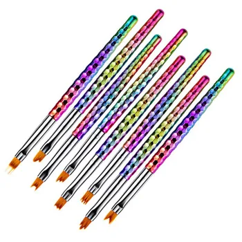 8 Gab./Komplekts Slīpums franču Gēls UV Ēnojumu Pildspalva Nagu Mākslas Otu Glezniecības, Zīmēšanas Griešanai Padomus, Akrila polijas Projektēšanas Manikīra Instrumenti,