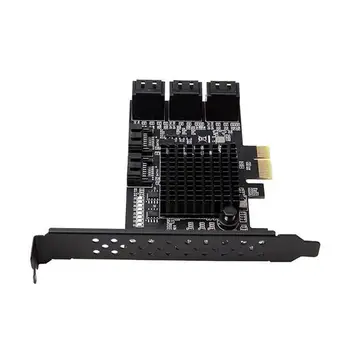 8 Portu SATA 3.0 PCIe Paplašināšanas Karti PCI Express SATA Adapteris SATA 3 Pārveidotājs ar Siltuma Izlietne, lai HDD SATA PCIE uz Windows8