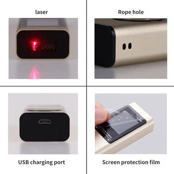 80m USB Digital Laser Rangefinder Elektronisko Sensoru, Smart Digital Lāzera Attāluma Mērītāja Diapazonu Ierīces Valdnieks Testēšanas Rīki
