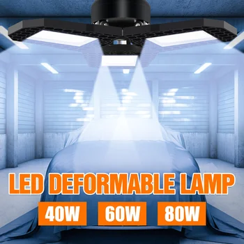 85-265V LED Garāžas E27 Gaismas lieljaudas Smart Gaismas E26 Griestu lampa 40W LED 60W 80W Deformējami Spuldzes Noliktavā Apgaismojumu ēsmas zivtiņu vadi