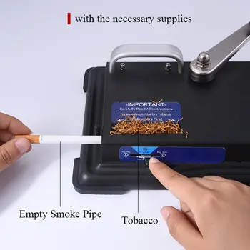 8mm Caurules Melnā Cigarešu Rullēšanas Mašīnu, Rokas kloķa Tabakas Maker Rullīšu Diy Smēķēšanas Instrumentu Piederumi Rokasgrāmata Smidzinātājs Vīriešiem Dāvanu