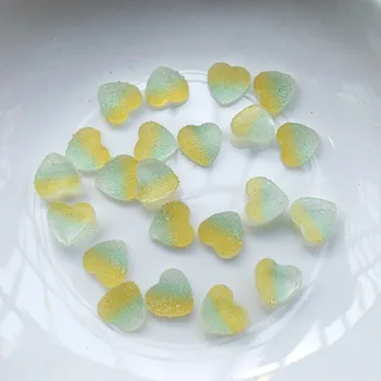 8mm jauku, mīkstu konfektes DIY ar plakanu aizmuguri sirdsveida izgriezumu plānas nail art apdare jelly dimanta sveķu amatniecības