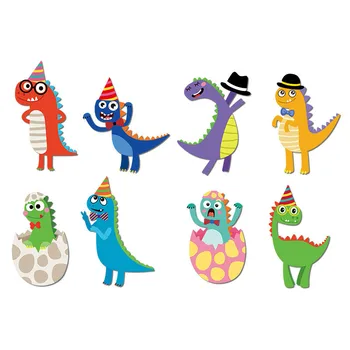 8Pc Bērniem DIY 3D Uzlīmes Karikatūra Princese Dzīvnieku Dinozauru Puzzle Spēles, Mākslas Amatniecības Agrīnās Mācīšanās Izglītības Rotaļlietas