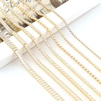 9-10 CM Spīdīga Nagu Zircon Ķēdes Nail Art Zelta Bāzes Pērle Ķēdes Fototerapijas Nagu Rotājumu Nail Art Rotājumi DIY Rotaslietas