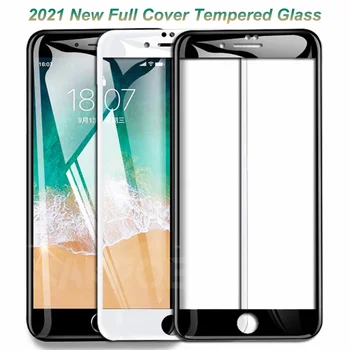 9999D Pilnībā Segtu Stikla iPhone 11 12 Pro XS Max X XR Ekrāna Aizsargs iPhone 8 7 6 6S Plus 5 5S SE Rūdīts Stikls Filmu Gadījumā