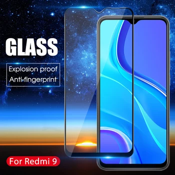 9D Pilna līmes Pārklājumu Rūdīta Stikla Xiaomi Redmi 9, Ņemiet vērā, 9 Pro Max Ekrāna Aizsargs, Stikla Redmi piezīme 9s Aizsardzības Stiklu