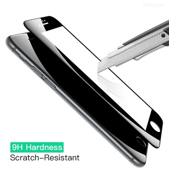 9D Pilnībā Segtu Rūdīts Stikls IPhone 7 8 Plus Ekrāna Aizsargs, Stikla IPhone XR XS Max X 6 Plus 7plus Drošības Plēves Stikla 9h