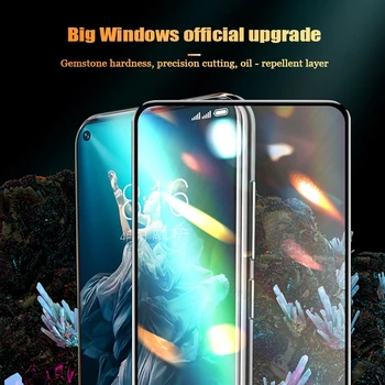 9D Pārklājums Ekrāna Aizsargs, Lai Huawei Nova 4E 4 3E 3 2 Lite Plus Grūti Rūdīta Stikla Huawei Baudīt 7S 8 9 10 Plus
