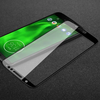 9D Rūdīta Stikla Moto G6 Plus Ekrāna Aizsargs, par Motorola Viens P30, Ņemiet vērā, G6 G7 tiesības Spēlēt E4 E5 Plus Aizsardzības Stiklu Plēves