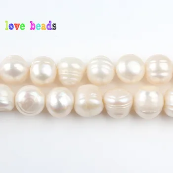 AAA Dabas Pērles, Krelles 12-13mm Nekustamā Saldūdens Pērļu Pērles Zaudēt Pērle Par DIY Aproce, Kaklarota, Rotaslietu izgatavošana 14