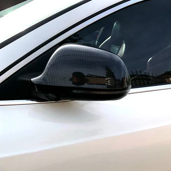 ABS Oglekļa šķiedras stils add-on tipa automašīnas sānu durvīm spoguļi segtu auto atpakaļskata spogulī, vāciņi Audi A4 A5 B8 A3 8P A6 C6 Q3