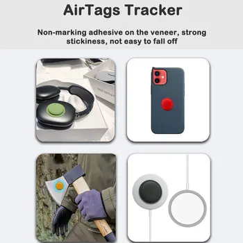Airtags Tracker Silikona Gadījumā Anti-zaudēja Aizsargājošu Uzmavu Atpakaļ Adhesive Mount Mīksto Segumu Protector For Apple Airtags Piederumi